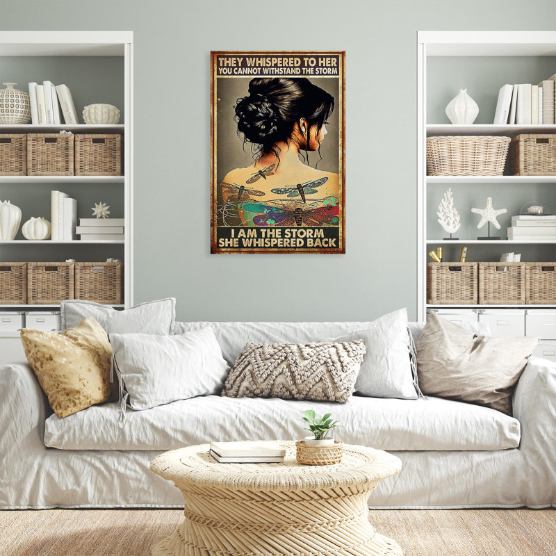 «I Am The Storm She Whispered Back On», impression sur toile, H 20 po x l 16 po x P 1,25 po