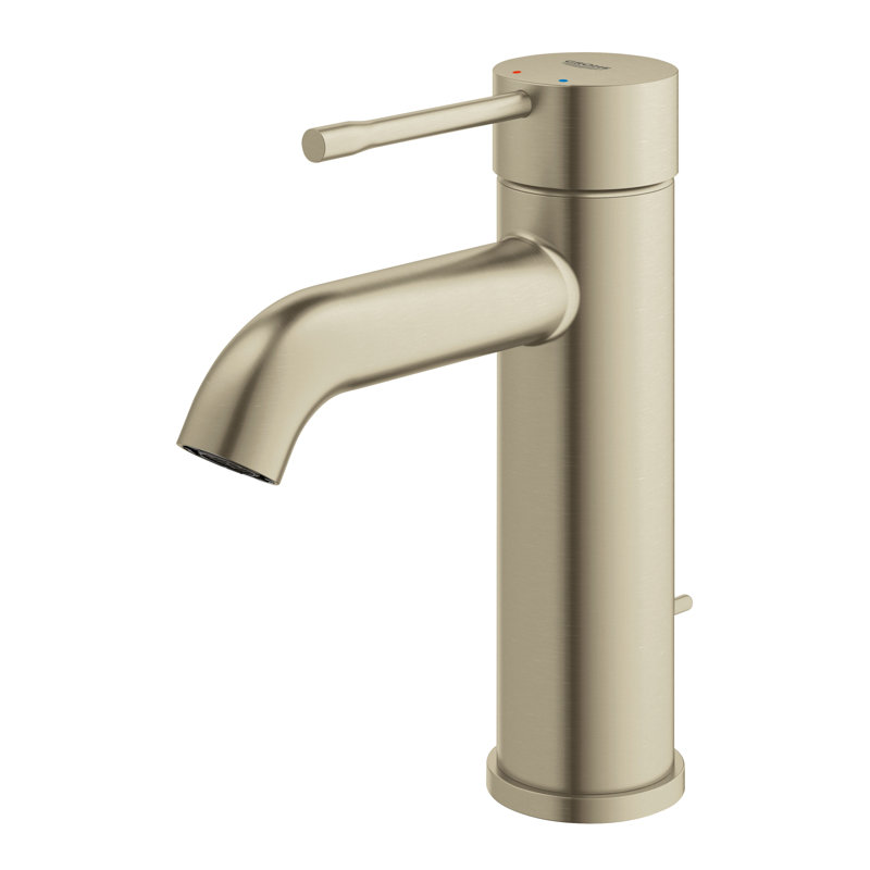 Essence New Single Hole Bathroom Faucet with Drain Assembly, Brushed Nickel Infinity