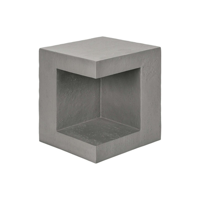 Table d'appoint carrée moderne de 25 po - Table d'appoint polyvalente intérieure / extérieure pour le salon, la chambre à coucher ou le patio (table de chevet / table de bout contemporaine)
