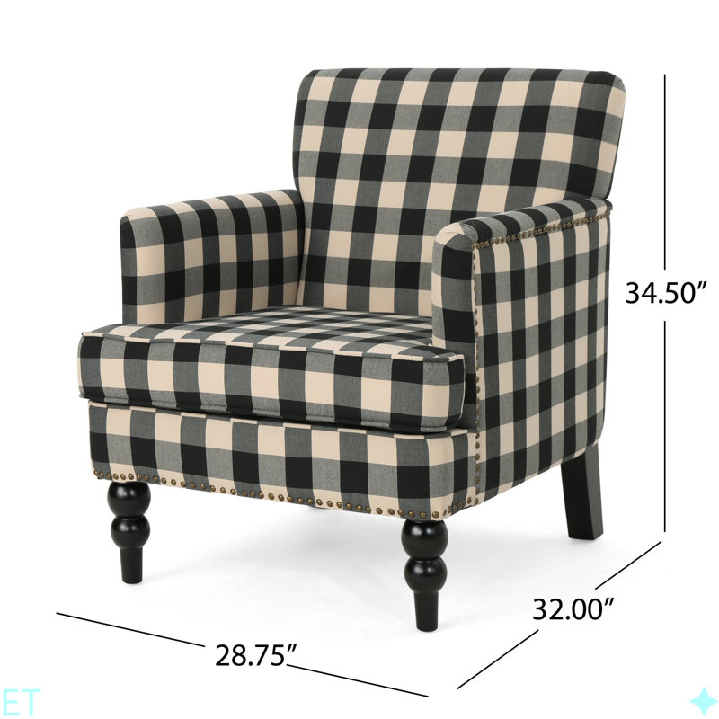CHAISE CLUB TUFFÉE PAR HARRISON, Noir