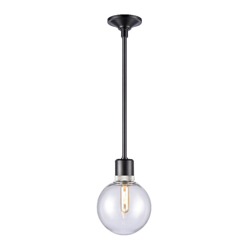 Zigrina Pendant, Satin Brushed Black/Polished Nickel