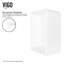 Marigold 18" L x 14" W x 5" H Rectangular White Matte Stone Vessel Bathroom Sink with 12" H Faucet-100512865