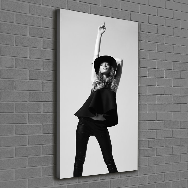 Woman In Black - Wrapped Canvas Print