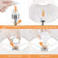 Ensemble de 2 lampes de table modernes en céramique de 18 po avec abat-jour en lin, lampe de table de chevet E26 pour chambre à coucher, salon, bureau, bureau