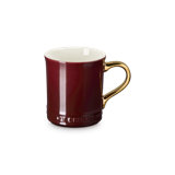 Le Creuset Stoneware Vancouver Mug With Gold Metallic Handle, 14 Oz. - Nuit