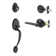 Colonial Handleset with Deadbolt and Door Lever and Rosette