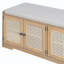 Banc à chaussures en bois avec coussin amovible-470586145