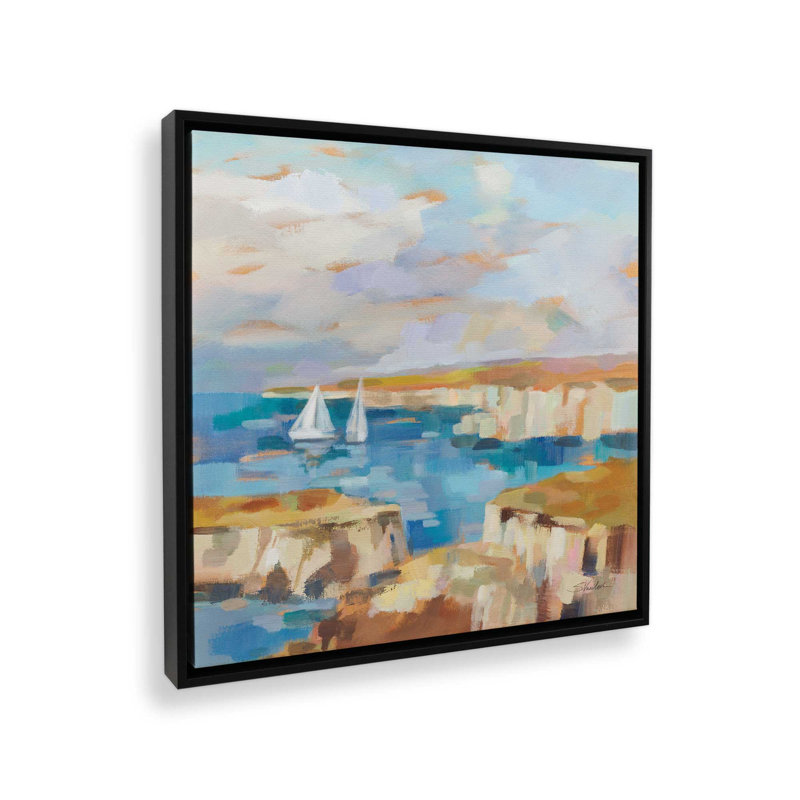 Cape Kaliakra par Silvia Vassileva, reproduction d'art sur toile, H 20 po x l 20 po, Noir, Cadre flottant