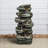 Fountains | 30.7" H 6-Tier LED Rock Waterfall Fountain for Indoor Outdoor Patio Garden | Resin | Rock
