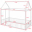 Structure de lit en métal avec clôture-753453184