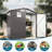Gray 6x 3.5ft Metal Storage Shed With Clear Window And Wind - Structure, Suitable For Balcony Courtyard Corners, Fast Installation Tool Lockable Door Window, Golden Dimension Orderly Storage, Rust