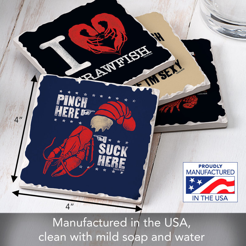 Paquet de 4 sous-verres Love Crawfish