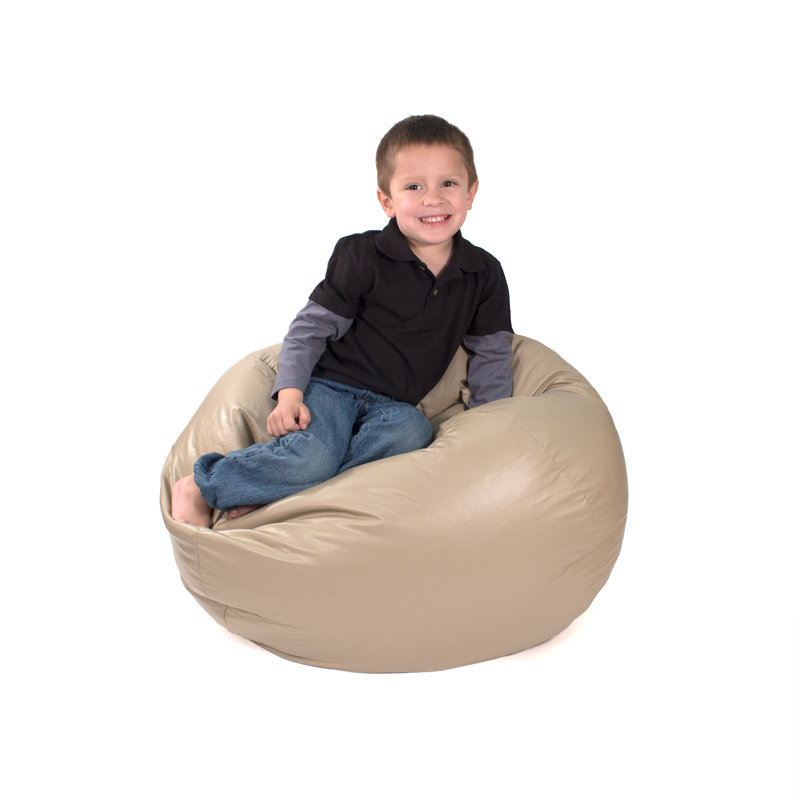 Fauteuil à billes classique, Petit, Vinyle d'apparence cuir pavé
