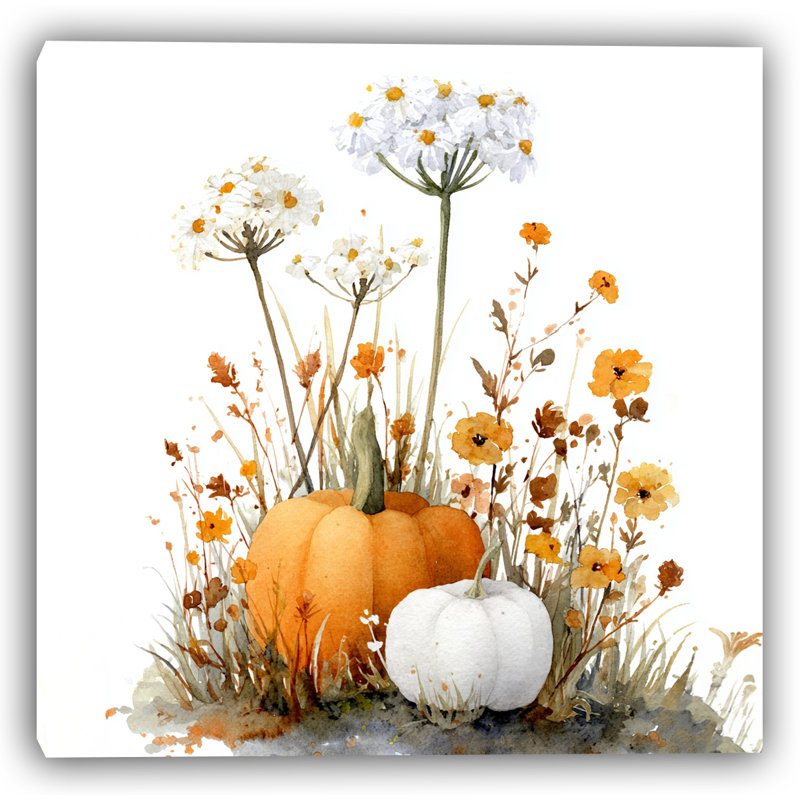 Art floral sur toile tendue, H 20 po x l 20 po