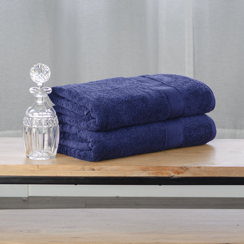 100% Cotton Plush Bath Sheet, Navy Blue