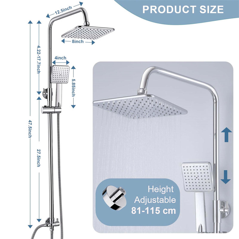 Rain Fixed Shower Head, Chrome