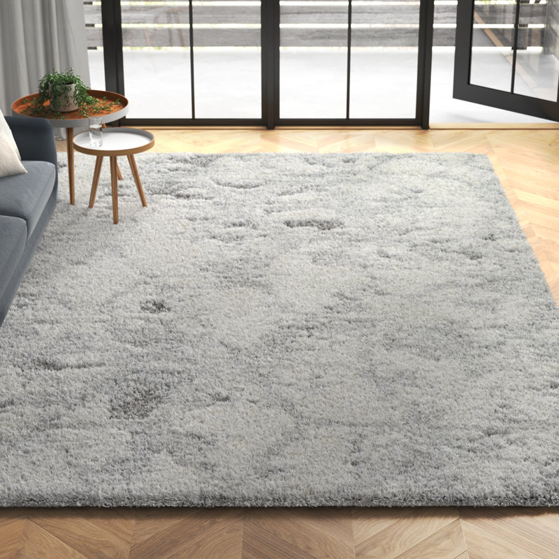 Alta Gray Rectangular Shag Rug 5'3" x 7'