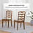 36" High Classic Ladder Back Design Solid Wood Traditional Country Farmhouse Side Chair-1158465050-1158465049