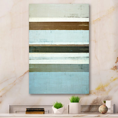 «Teal Meets Beige Modern Art», reproduction d'art moderne et contemporaine sur toile