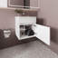 Meuble-lavabo de salle de bain avec lavabo, 1 porte, blanc-1775211070
