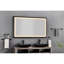 Miroir de salle de bain 60 po x 36 po à DEL avec cadre en aluminium, miroir de meuble-lavabo mural, anti-buée, mémoire, 3 couleurs, réglable en continu-168512076-168512070