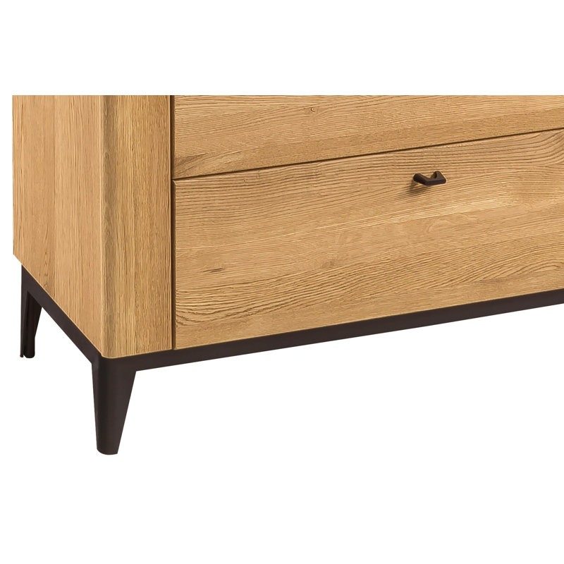Eastmont Manufactured + Solid Oak Wood 5-Drawer Sideboard