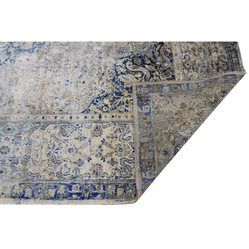 Handmade Silk Oriental Area Rug, Rectangle 9' x 12'