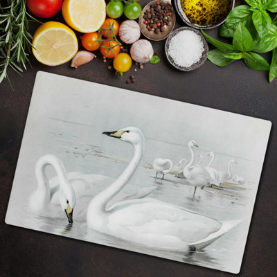 Paraiso Tempered Glass Swans Lake Chopping Board