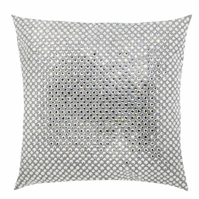 Sparkles Home | Montaigne Velvet Rhinestone & Pearl Throw Pillow | Feather Insert | 16" Square