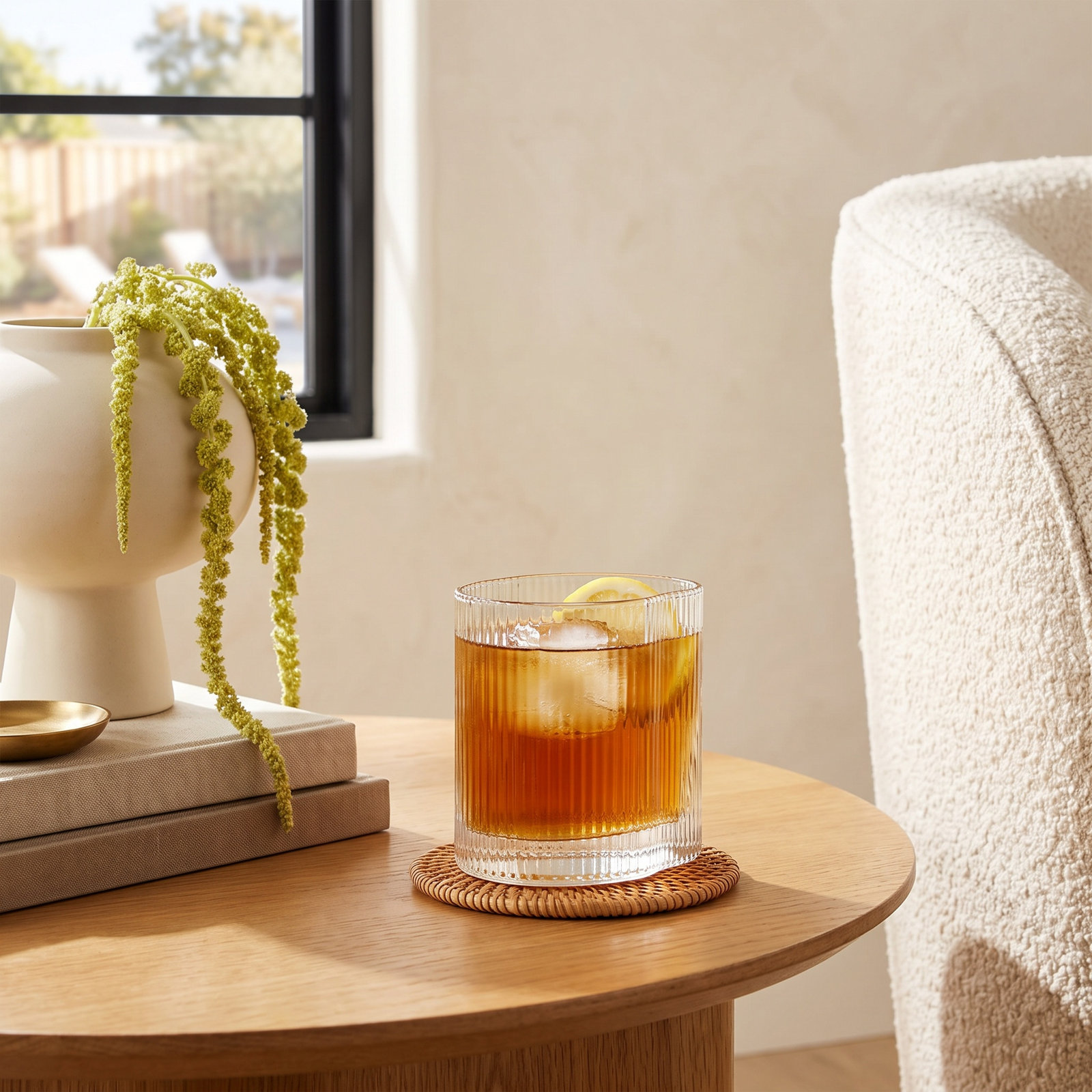 Blake Ribbed Drinking Glass