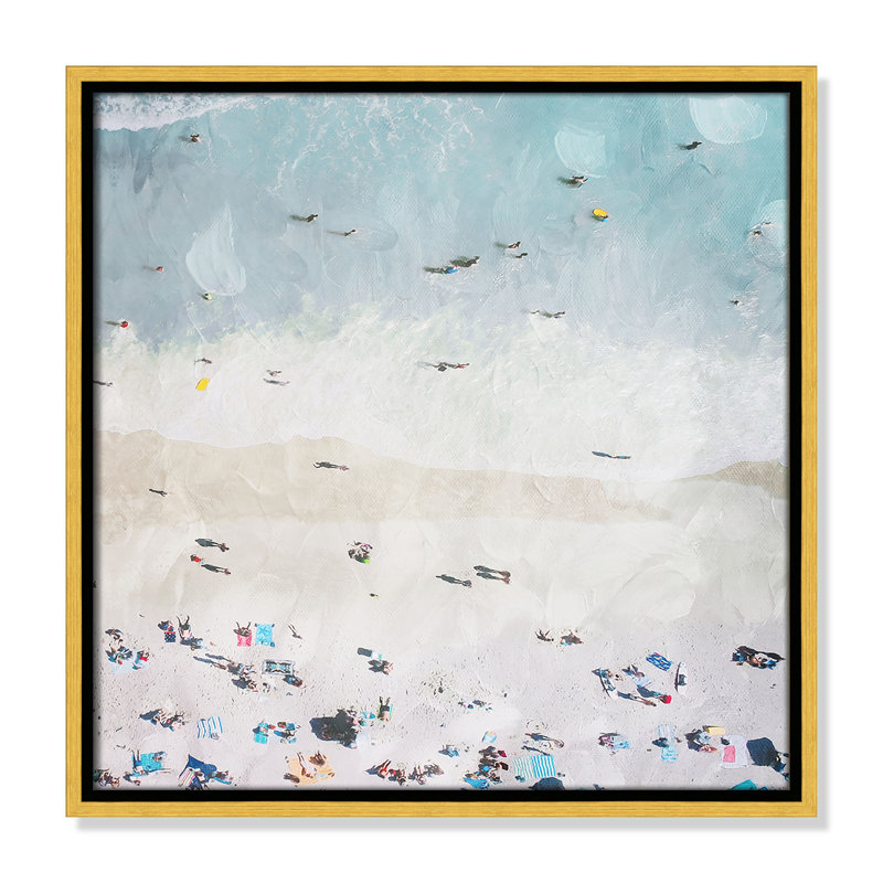 «Beaching Out II» par Milli Villa, H 17,5 po x l 17,5 po, Doré