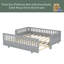Lit plateforme avec garde-corps, base de lit en bois massif-507985571-507985572