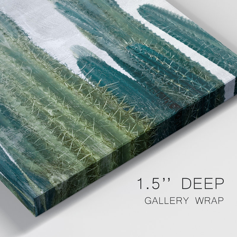 Aruba Cacti I - ensemble d'art textuel sur toile tendue 2 pièces, H 36 po x l 24 po x P 1 po
