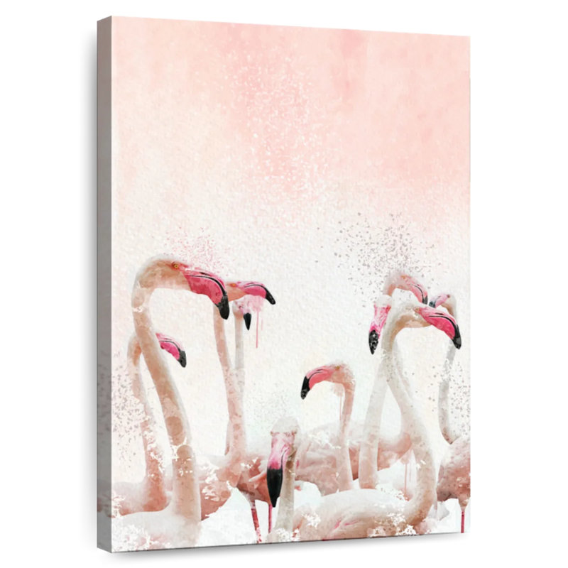 Flamant rose, H 48 po x l 32 po