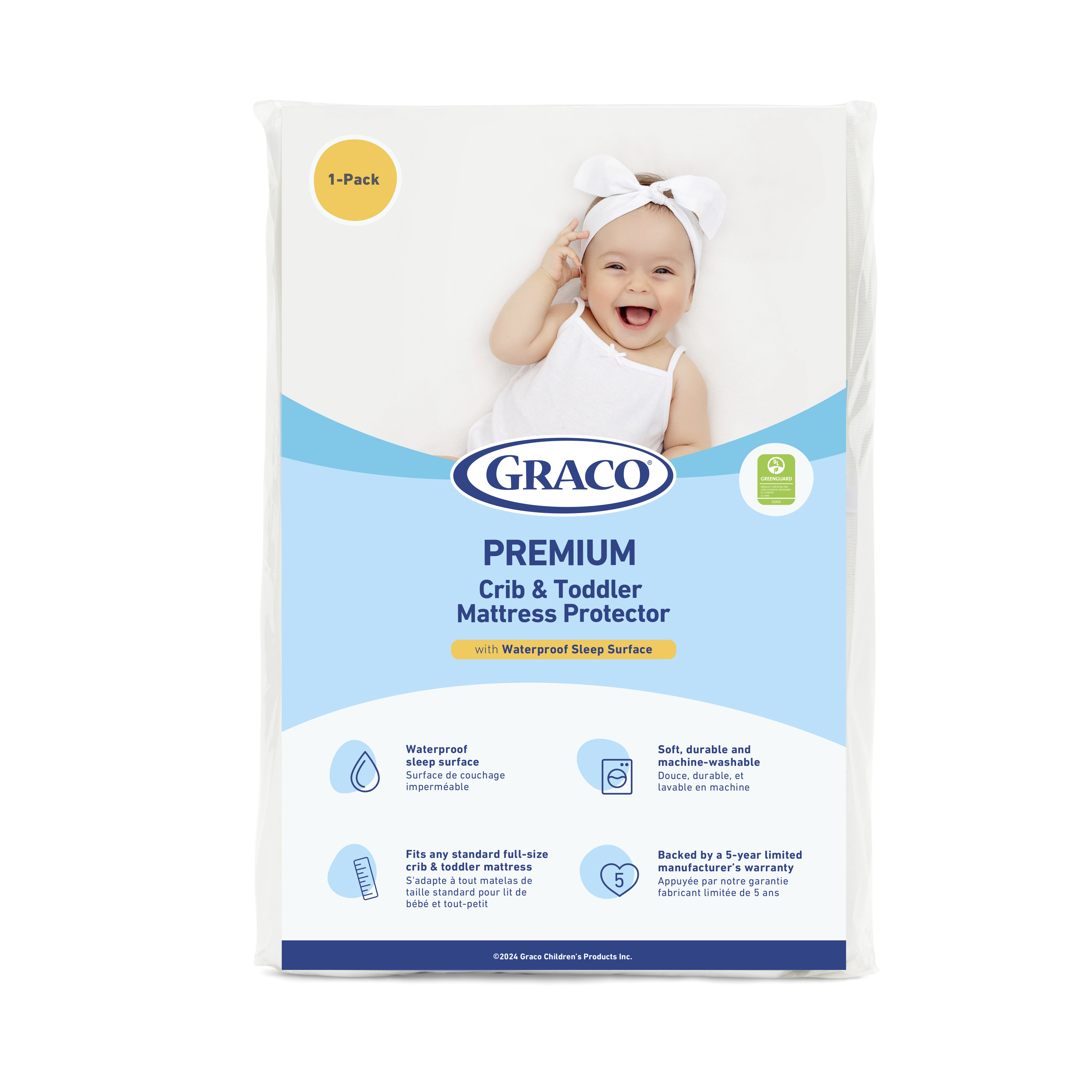 Graco Premium Waterproof Crib And Toddler Mattress Protector 1 Pack & Reviews Wayfair
