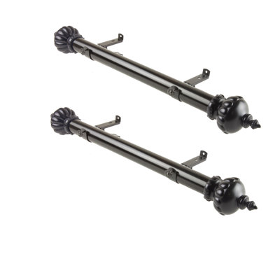 Tringle à rideaux simple ajustable l 12 po à l 20 po Annora