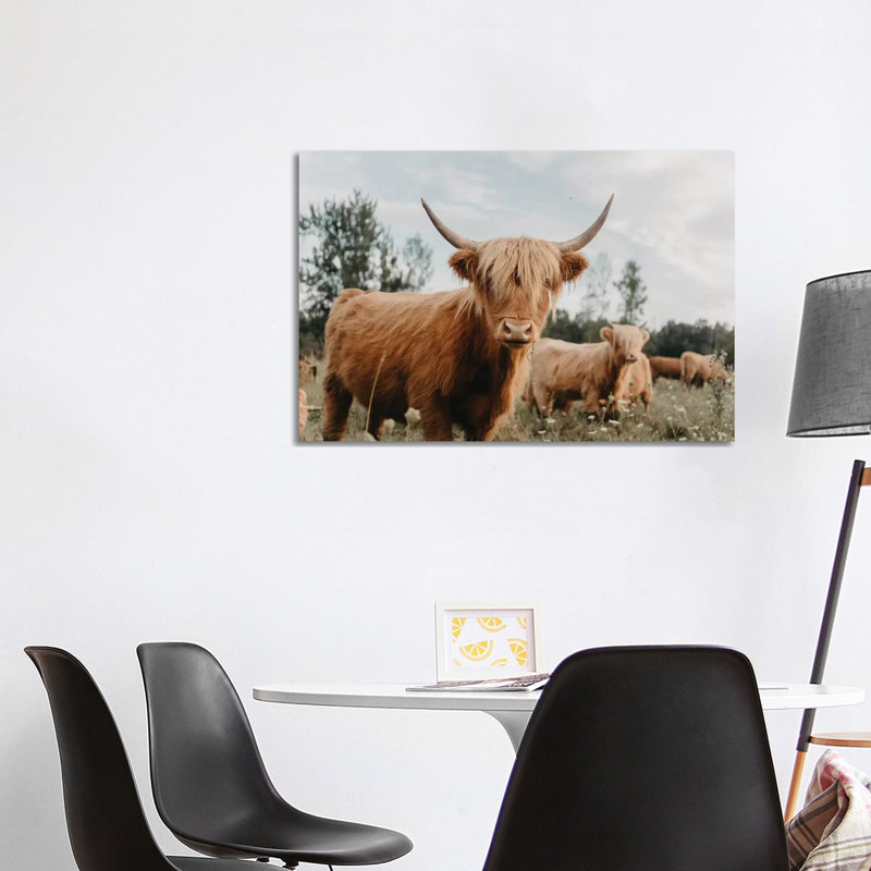 Highland Cow by Chelsea Victoria - Wrapped Canvas Gallery-Wrapped Canvas Giclée, 101.6 cm H x 66.04 cm W x 1.91 cm D