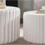 Ensemble de tables basses rondes festonnées blanches-202316253