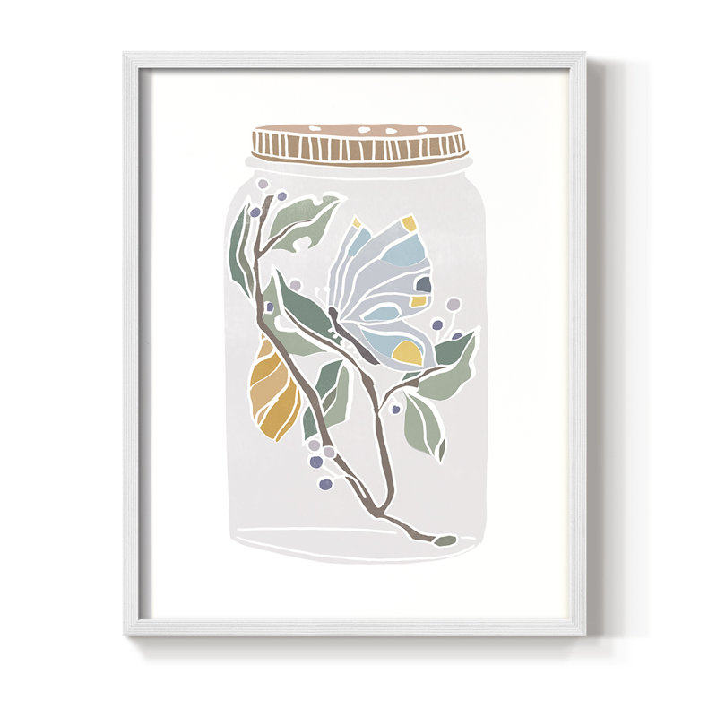 Reproduction encadrée Nature Jar III - bois massif, Blanc, H 28 po x l 22 po