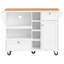 Asberry 129 cm W Kitchen Island with Wheels-975982655
