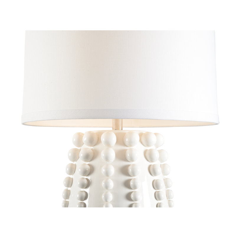 Sea Urchin Table Lamp, White Glaze