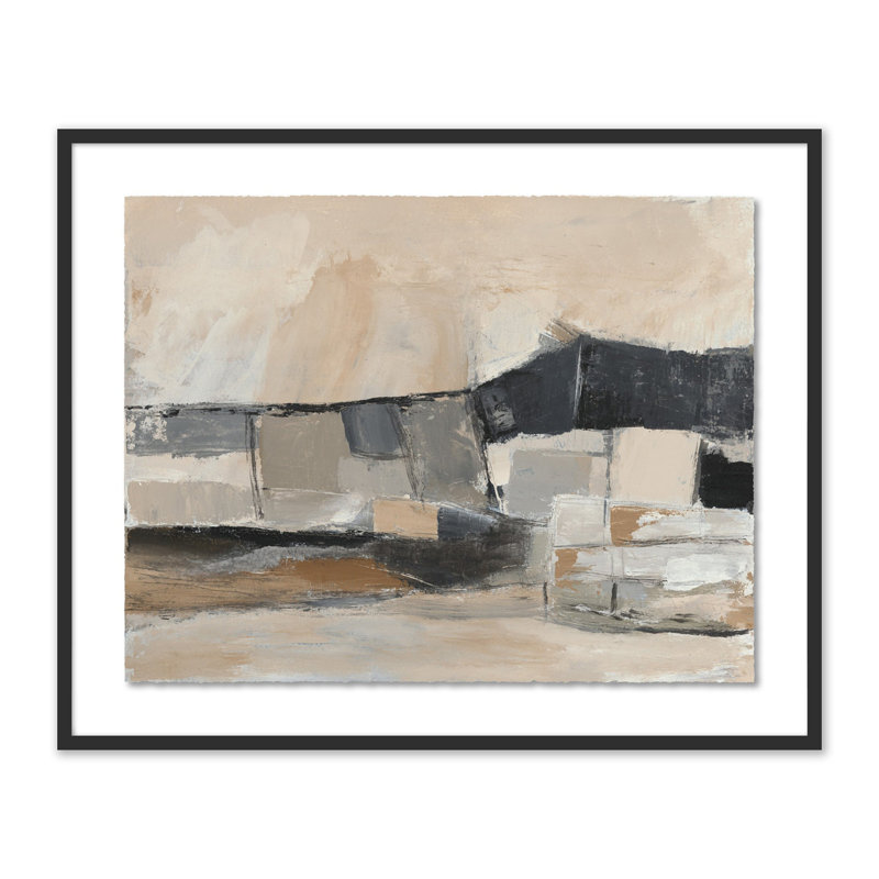 Chalet Painting by Melanie Biehle, Black Maple Paper Single Picture Framed, 32.5" H x 40" W