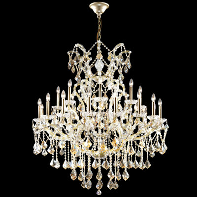Lustre gradué à 25 lumières Maria Theresa