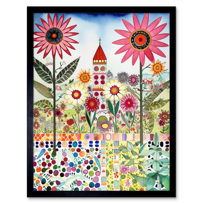 Countryside Chapel Garden - Single Picture Frame Print
