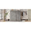 Armoire-penderie 6 portes en bois pour chambre à coucher, avec grands tiroirs, gris