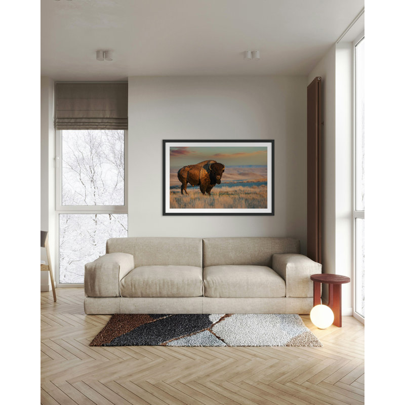 Bison Bull, 34" H x 50" W, Black