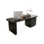 Bureau rectangulaire en bois massif noir-1217774297-1217774299
