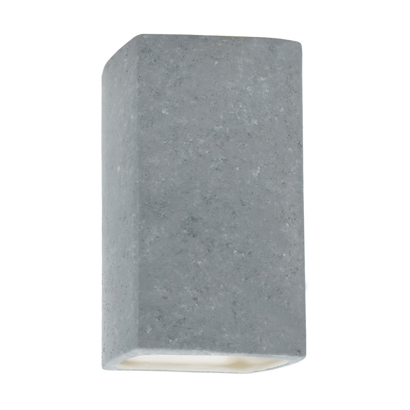 Plafonnier encastré à 1 lumière DEL à intensité variable Dirks, H 9,5 po x l 5,25 po x P 4 po, Béton