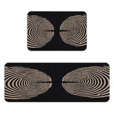 Tapis de cuisine antidérapant 2 pièces Spiral Eye
