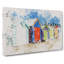 Colourful Beach Huts Watercolour - Wrapped Canvas-61883931